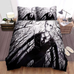 Halloween Slenderman Black & White Painting Bed Sheets Spread Duvet Cover Bedding Sets
