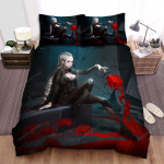 Halloween Vampire Girl Making A Blood House Bed Sheets Spread Duvet Cover Bedding Sets
