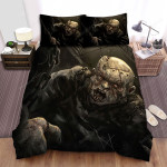 Halloween Scary Frankenstein Looking In The Mirror Bed Sheets Spread Duvet Cover Bedding Sets