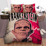 Halloween Frankenstein Split Colors Illustration Bed Sheets Spread Duvet Cover Bedding Sets