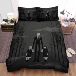 Halloween Slenderman With Two Children Bed Sheets Spread Duvet Cover Bedding Sets