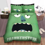 Halloween Frankenstein Face All Over Printed Bed Sheets Spread Duvet Cover Bedding Sets