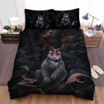 The Wild Animal - The Mystic Japanese Monkey Bed Sheets Spread Duvet Cover Bedding Sets
