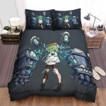 Halloween Frankenstein Girl With Cybernetic Parts Bed Sheets Spread Duvet Cover Bedding Sets