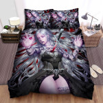 Halloween Vampire Girl With A Sword Through Her Heart Bed Sheets Spread Duvet Cover Bedding Sets