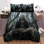 Halloween Vampire Angry Over His Death Lover Bed Sheets Spread Duvet Cover Bedding Sets