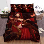 Halloween Hot Vampire Girl Drinking Blood Bed Sheets Spread Duvet Cover Bedding Sets