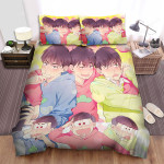 Mr. Osomatsu Three Matsuno Brothers In Two Different Style Bed Sheets Spread Duvet Cover Bedding Sets