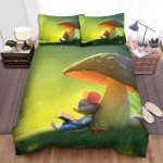 The Wild Animal - The Mouse Reading A Book Under The Mushroom Bed Sheets Spread Duvet Cover Bedding Sets