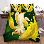 The Wild Animal - The Lemur Orange Art Bed Sheets Spread Duvet Cover Bedding Sets