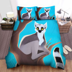 The Wild Animal - The Lemur On A Tree Art Bed Sheets Spread Duvet Cover Bedding Sets