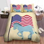 The Cattle - The Donkey Under The American Flag Bed Sheets Spread Duvet Cover Bedding Sets