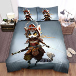 The Wild Animal - The Lemur Samurai Artwork Bed Sheets Spread Duvet Cover Bedding Sets