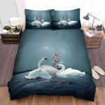 The Wild Animal - The Swan Lake Scenery Pet Bed Sheets Spread Duvet Cover Bedding Sets