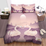 The Wild Animal - The Beautiful Swan In Love Bed Sheets Spread Duvet Cover Bedding Sets
