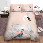 The Wild Animal - The Swan Queen In The Flowers Nest Bed Sheets Spread Duvet Cover Bedding Sets
