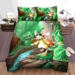 The Small Animal - The White Mouse In The Garden Shield Bed Sheets Spread Duvet Cover Bedding Sets