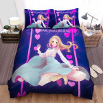 Penguindrum Himari Takakura & Pink Hearts Artwork Bed Sheets Spread Duvet Cover Bedding Sets