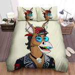 The Donkey With Colorful Teeth Bed Sheets Spread Duvet Cover Bedding Sets