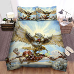 The Wild Bird - The Owl Attacking The Robot Bed Sheets Spread Duvet Cover Bedding Sets