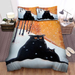 The Christmas Art - Yule Cat And Cub Bed Sheets Spread Duvet Cover Bedding Sets