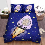 The Small Animal - The Hamster In A Rocket Bed Sheets Spread Duvet Cover Bedding Sets