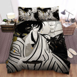 Nura: Rise Of The Yokai Clan Main House Characters In Black & White Bed Sheets Spread Duvet Cover Bedding Sets