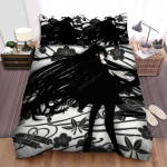 Nura: Rise Of The Yokai Clan Hagoromo Kitsune Black & White Bed Sheets Spread Duvet Cover Bedding Sets