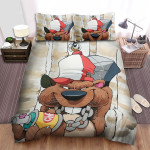 The Wildlife - The Beaver Spraying Art Bed Sheets Spread Duvet Cover Bedding Sets