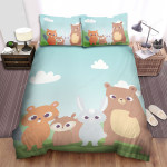 The Wildlife - The Beaver Standing Beside His Friends Illustration Bed Sheets Spread Duvet Cover Bedding Sets