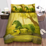 The Wild Creature - The Green Plants Horse Bed Sheets Spread Duvet Cover Bedding Sets