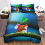 The Cute Animal - The Hamster Carrying A Beetroot On His Back Bed Sheets Spread Duvet Cover Bedding Sets