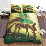The Wild Creature - The Horse Eating In The Rain Bed Sheets Spread Duvet Cover Bedding Sets