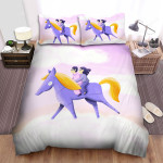 The Wild Creature - Riding On The Fabric Horse Bed Sheets Spread Duvet Cover Bedding Sets