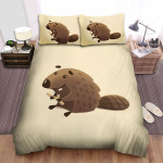 The Wildlife - The Beaver With A Stick Bed Sheets Spread Duvet Cover Bedding Sets