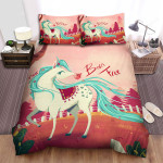 The Natural Animal - The White Horse In The Farm Bed Sheets Spread Duvet Cover Bedding Sets