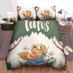 The Wildlife - The Beaver Sitting On A Tree Bed Sheets Spread Duvet Cover Bedding Sets