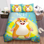 The Cute Animal - Hello From The Hamster Bed Sheets Spread Duvet Cover Bedding Sets
