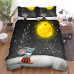 The Rodent - The Mouse Under The Moon Cheese Bed Sheets Spread Duvet Cover Bedding Sets