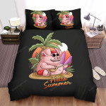The Cute Animal - The Pig Says Hello Summer Bed Sheets Spread Duvet Cover Bedding Sets