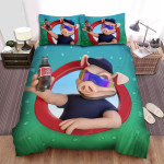 The Farm Animal - The Pig And The Coke Bottle Bed Sheets Spread Duvet Cover Bedding Sets