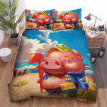 The Farm Animal - The Pig Travelling Bed Sheets Spread Duvet Cover Bedding Sets