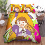 Little Witch Academia Atsuko Kagari Colorful Illustration Bed Sheets Spread Duvet Cover Bedding Sets