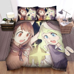 Little Witch Academia Akko & Diana Creating Magic Stars Bed Sheets Spread Duvet Cover Bedding Sets