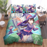 Little Witch Academia Akko & Sucy At Luna Nova Cup Bed Sheets Spread Duvet Cover Bedding Sets