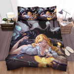 Little Witch Academia Diana Cavendish Sexy In White Shirt Bed Sheets Spread Duvet Cover Bedding Sets