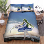 Touhou Kochiya Sanae By The Sea Bed Sheets Spread Duvet Cover Bedding Sets