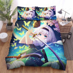 Touhou Konpaku Youmu & Butterflies Bed Sheets Spread Duvet Cover Bedding Sets