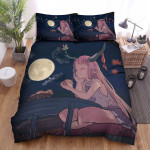 Touhou Ibuki Suika In Full Moon Night Bed Sheets Spread Duvet Cover Bedding Sets