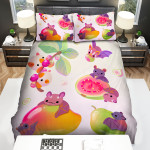 The Wild Animal - The Bat And Fruits Bed Sheets Spread Duvet Cover Bedding Sets